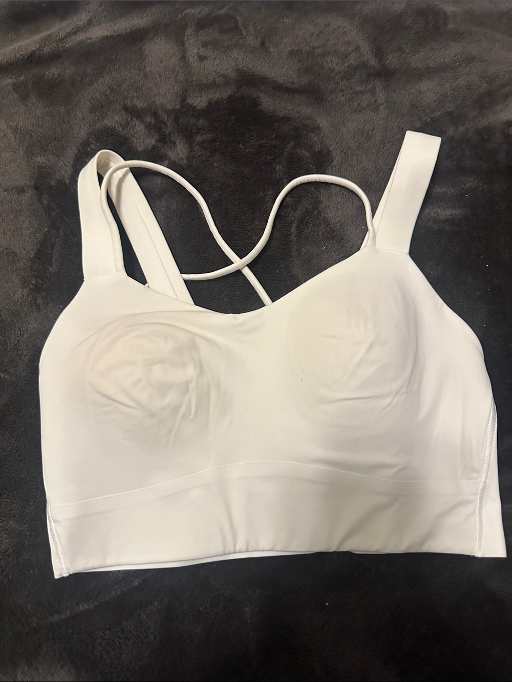 lululemon athletica White Padded Strappy Sports Bra